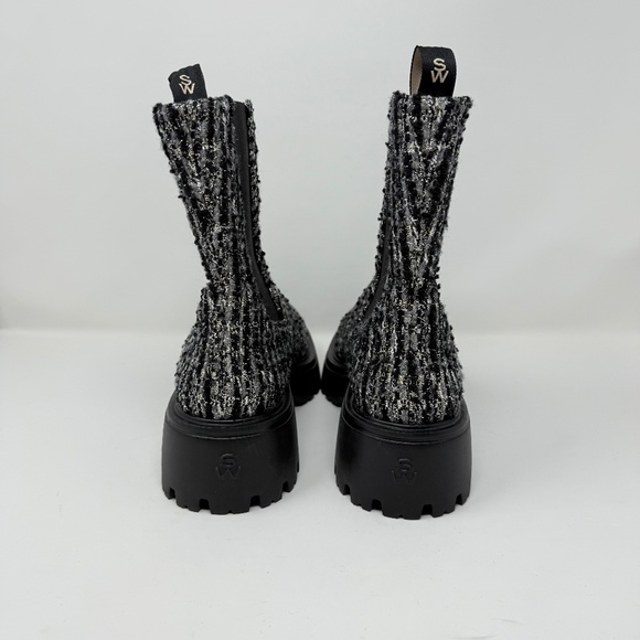 New Stuart Weitzman Emerson Chelsea Bootie Tweed Sz 9.5 - Picture 5 of 13